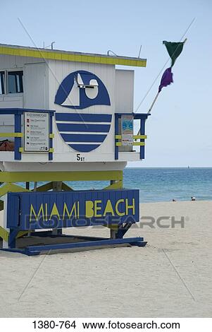 Beach house on the beach, Miami, Florida, USA View Large Photo Image Picture - Beach house on the beach, Miami, Florida, USA. Fotosearch