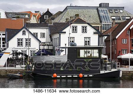 Boat at a harbor, Stavanger, Rogaland County, Norway View Large Photo Image Picture - Boat at a harbor, Stavanger, Rogaland County, Norway. Fotosearch