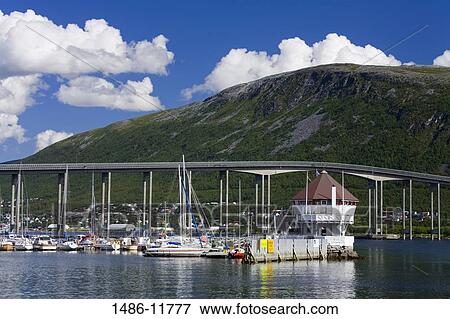 Bridge across the sea, Tromso Bridge, Tromso, Toms County, Nord-Norge, Norway View Large Photo Image Stock Photo - Bridge across the sea, Tromso Bridge, Tromso, Toms County, Nord-Norge, Norway. Fotosearch