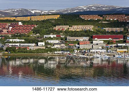 Buildings at the waterfront, Tromso, Toms County, Nord-Norge, Norway View Large Photo Image Stock Photo - Buildings at the waterfront, Tromso, Toms County, Nord-Norge, Norway. Fotosearch