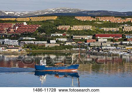 Buildings at the waterfront, Tromso, Toms County, Nord-Norge, Norway View Large Photo Image Stock Photo - Buildings at the waterfront, Tromso, Toms County, Nord-Norge, Norway. Fotosearch