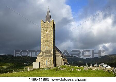 Church in a field, Glencolmcille, County Donegal, Ulster Province, Ireland View Large Photo Image Stock Photography - Church in a field, Glencolmcille, County Donegal, Ulster Province, Ireland. Fotosearch