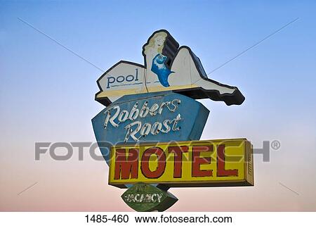 Close-up of a motel sign, Robbers Roost Motel, Green River, Utah, USA View Large Photo Image Stock Image - Close-up of a motel sign, Robbers Roost Motel, Green River, Utah, USA. Fotosearch