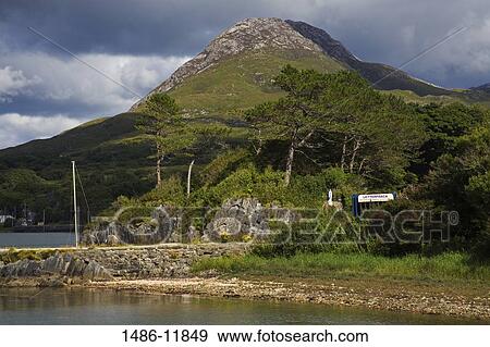 Clouds over a forest, Letterfrack Pier, Letterfrack, Connemara National Park, County Galway, Connacht Province, Republic of Ireland View Large Photo Image Stock Photo - Clouds over a forest, Letterfrack Pier, Letterfrack, Connemara National Park, County Galway, Connacht Province, Republic of Ireland. Fotosearch