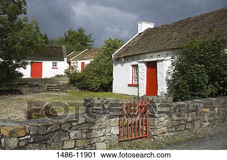 Cottages in a village, Kilmacrenan, County Donegal, Ulster Province, Ireland View Large Photo Image Stock Image - Cottages in a village, Kilmacrenan, County Donegal, Ulster Province, Ireland. Fotosearch