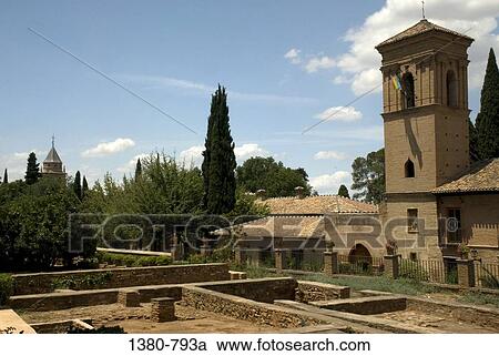 Courtyard of a palace, Alhambra, Granada, Andalusia, Spain View Large Photo Image Stock Image - Courtyard of a palace, Alhambra, Granada, Andalusia, Spain. Fotosearch