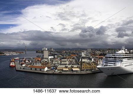 Cruise ship docked at a harbor, Stavanger, Rogaland County, Norway View Large Photo Image Stock Photo - Cruise ship docked at a harbor, Stavanger, Rogaland County, Norway. Fotosearch