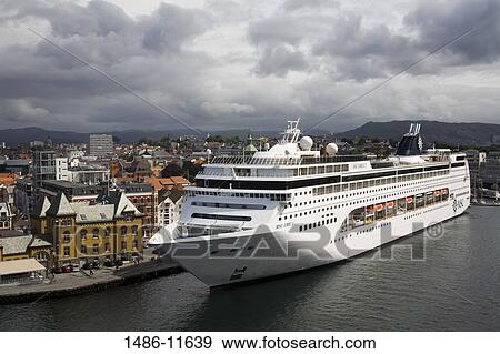 Cruise ship docked at a harbor, Stavanger, Rogaland County, Norway View Large Photo Image Stock Photo - Cruise ship docked at a harbor, Stavanger, Rogaland County, Norway. Fotosearch