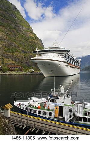 Cruise ship in a fjord, Grand Princess, Flam, Aurlandsfjord, Sogn Og Fjordane, Norway View Large Photo Image Stock Photography - Cruise ship in a fjord, Grand Princess, Flam, Aurlandsfjord, Sogn Og Fjordane, Norway. Fotosearch