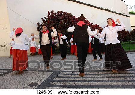 Dancers of a Campanario folklore group dancing in traditional garb, Funchal, Madeira, Portugal View Large Photo Image Stock Image - Dancers of a Campanario folklore group dancing in traditional garb, Funchal, Madeira, Portugal. Fotosearch