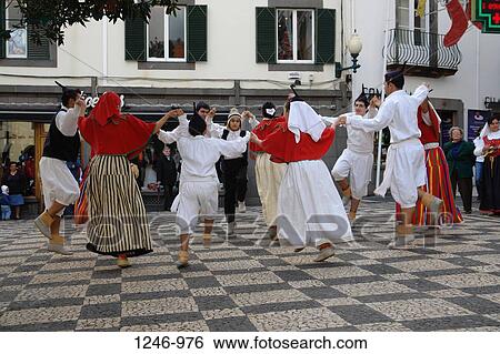 Dancers of a Gaula folklore group in traditional garb, Funchal, Madeira, Portugal View Large Photo Image Stock Photograph - Dancers of a Gaula folklore group in traditional garb, Funchal, Madeira, Portugal. Fotosearch