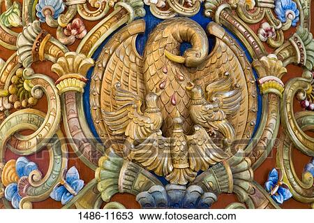 Stock Image - Details of a fresco in a church, Geiranger Church, Geiranger, Geirangerfjord, More og Romsdal, Sunnmore, Norway. Fotosearch