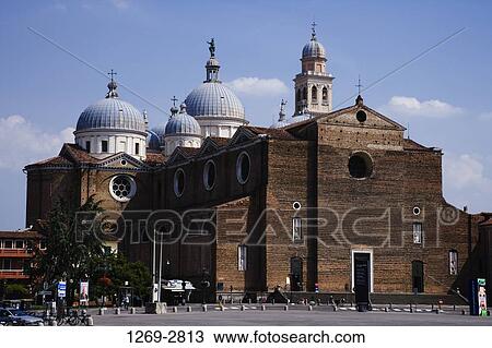 Facade of a basilica, Basilica of Santa Giustina, Padua, Veneto, Italy View Large Photo Image Stock Image - Facade of a basilica, Basilica of Santa Giustina, Padua, Veneto, Italy. Fotosearch