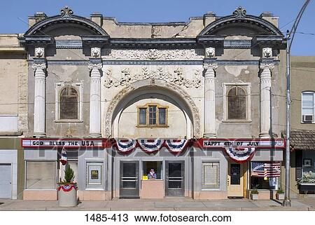 Stock Image - Facade of a movie theater, Casino Star Theatre, Gunnison, Utah, USA. Fotosearch