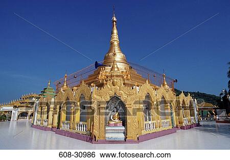 Facade of a temple, Shwedagon Pagoda, Yangon, Myanmar View Large Photo Image Stock Photograph - Facade of a temple, Shwedagon Pagoda, Yangon, Myanmar. Fotosearch
