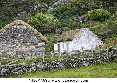 Fence in front of cottages, Folk Village Museum, Glencolmcille, County Donegal, Ulster Province, Ireland View Large Photo Image Stock Image - Fence in front of cottages, Folk Village Museum, Glencolmcille, County Donegal, Ulster Province, Ireland. Fotosearch