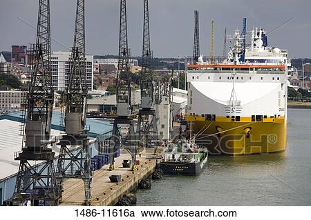 Ferry at a harbor, Southampton, Hampshire, England View Large Photo Image Stock Image - Ferry at a harbor, Southampton, Hampshire, England. Fotosearch