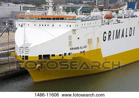 Ferry at a harbor, Southampton, Hampshire, England View Large Photo Image Stock Photograph - Ferry at a harbor, Southampton, Hampshire, England. Fotosearch