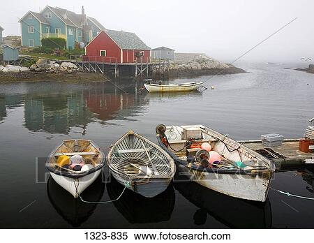 Fishing boats moored at a dock, Peggy's Cove, Nova Scotia, Canada View Large Photo Image Stock Photography - Fishing boats moored at a dock, Peggy's Cove, Nova Scotia, Canada. Fotosearch