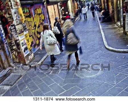 Group of people in a market, Melbourne, Victoria, Australia View Large Photo Image Picture - Group of people in a market, Melbourne, Victoria, Australia. Fotosearch