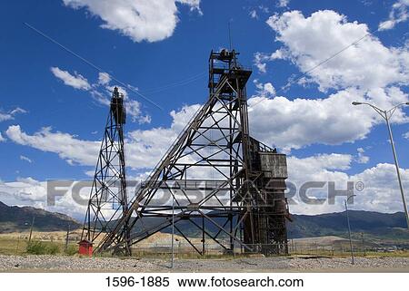 Headframe in a field, Anselmo Mine, Butte, Montana, USA View Large Photo Image Stock Photography - Headframe in a field, Anselmo Mine, Butte, Montana, USA. Fotosearch