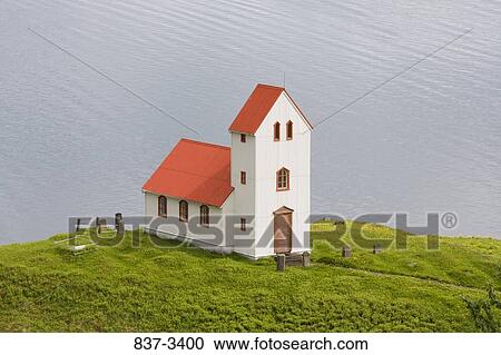 High angle view of a church at the lakeside, Iceland View Large Photo Image Stock Image - High angle view of a church at the lakeside, Iceland. Fotosearch
