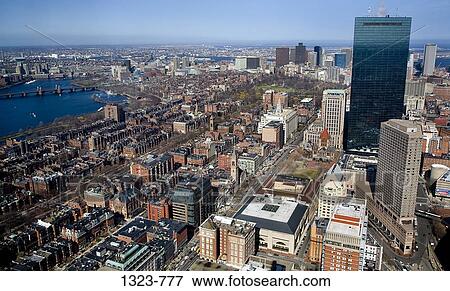 High angle view of a cityscape, John Hancock Tower, Boston, Suffolk County, Massachusetts, USA View Large Photo Image Stock Photo - High angle view of a cityscape, John Hancock Tower, Boston, Suffolk County, Massachusetts, USA. Fotosearch