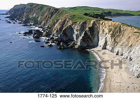 High angle view of a coastline, Chimney Rock, Point Reyes National Seashore, California, USA View Large Photo Image Stock Photography - High angle view of a coastline, Chimney Rock, Point Reyes National Seashore, California, USA. Fotosearch