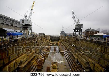 High angle view of a dry dock, Boston Harbor, Boston, Suffolk County, Massachusetts, USA View Large Photo Image Stock Photograph - High angle view of a dry dock, Boston Harbor, Boston, Suffolk County, Massachusetts, USA. Fotosearch