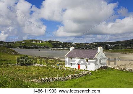High angle view of a farmhouse in the field, Rosapenna, County Donegal, Ulster Province, Ireland View Large Photo Image Stock Image - High angle view of a farmhouse in the field, Rosapenna, County Donegal, Ulster Province, Ireland. Fotosearch