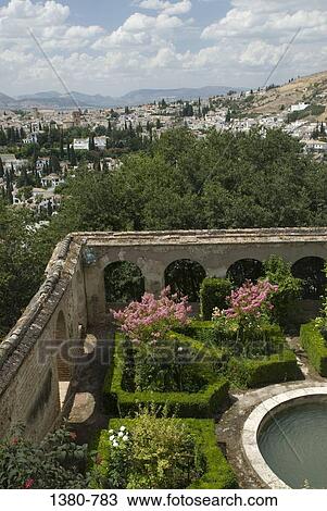 High angle view of buildings in a city, Alhambra, Granada, Andalusia, Spain View Large Photo Image Stock Image - High angle view of buildings in a city, Alhambra, Granada, Andalusia, Spain. Fotosearch