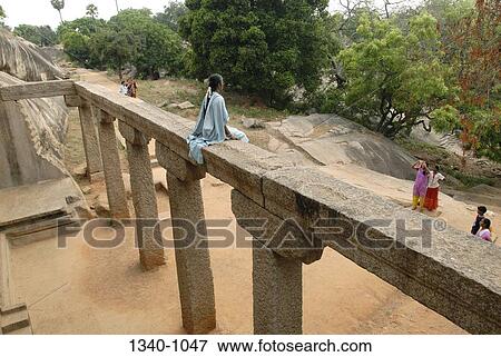 High angle view of girls at a temple, Ramanuja Mandapa, Mahabalipuram, Tamil Nadu, India View Large Photo Image Stock Photo - High angle view of girls at a temple, Ramanuja Mandapa, Mahabalipuram, Tamil Nadu, India. Fotosearch