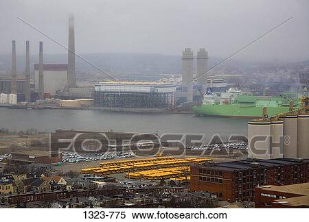 High angle view of school buses near a harbor, Boston Harbor, Boston, Suffolk County, Massachusetts, USA View Large Photo Image Stock Photography - High angle view of school buses near a harbor, Boston Harbor, Boston, Suffolk County, Massachusetts, USA. Fotosearch