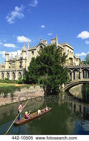 High angle view of tourists boating in a river, Bridge Of Sighs, St. John's College, Cambridge, Cambridgeshire, England View Large Photo Image Stock Photography - High angle view of tourists boating in a river, Bridge Of Sighs, St. John's College, Cambridge, Cambridgeshire, England. Fotosearch