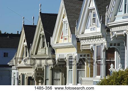 Houses in a row, San Francisco, California, USA View Large Photo Image Stock Photograph - Houses in a row, San Francisco, California, USA. Fotosearch