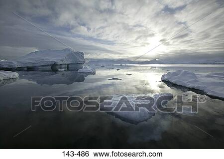 Icebergs in water, Sermilik Fjord, Greenland View Large Photo Image Stock Photograph - Icebergs in water, Sermilik Fjord, Greenland. Fotosearch