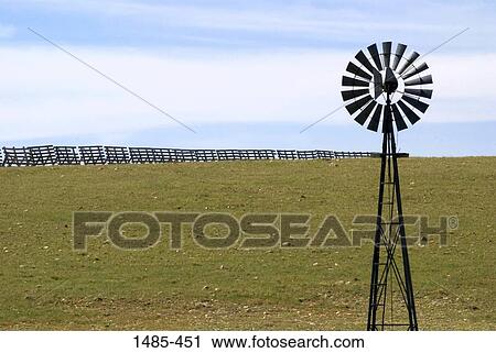 Industrial windmill in a field, Wyoming, USA View Large Photo Image Stock Image - Industrial windmill in a field, Wyoming, USA. Fotosearch