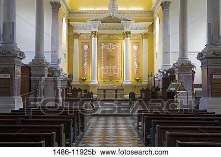 Stock Image - Interiors of a church, Christ Church Cathedral, Waterford, County Waterford, Munster Province, Ireland. Fotosearch