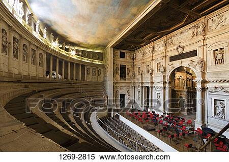 Interiors of a theater, Teatro Olimpico, Vicenza, Veneto, Italy View Large Photo Image Stock Photography - Interiors of a theater, Teatro Olimpico, Vicenza, Veneto, Italy. Fotosearch