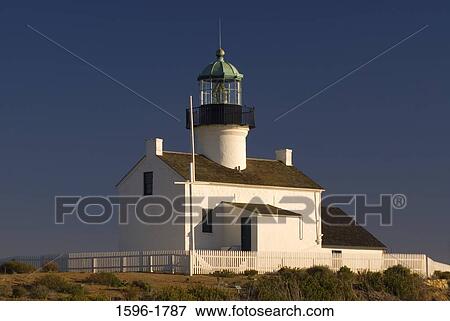 Lighthouse on a hill, Old Point Loma Lighthouse, Cabrillo National Monument, San Diego, California, USA View Large Photo Image Stock Photo - Lighthouse on a hill, Old Point Loma Lighthouse, Cabrillo National Monument, San Diego, California, USA. Fotosearch