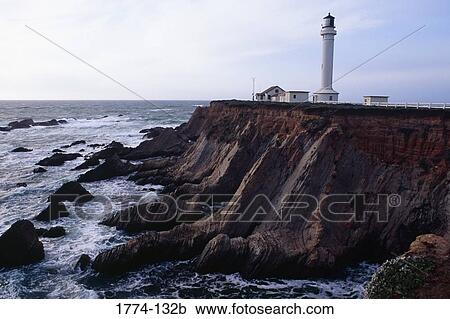 Lighthouse on the coast, Point Arena, Mendocino County, California, USA View Large Photo Image Stock Image - Lighthouse on the coast, Point Arena, Mendocino County, California, USA. Fotosearch