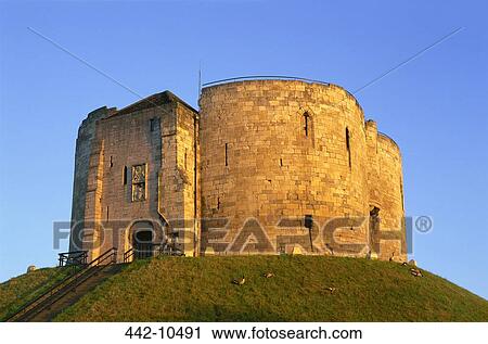Low angle view of a castle, Clifford's Tower, York, Yorkshire, England View Large Photo Image Stock Image - Low angle view of a castle, Clifford's Tower, York, Yorkshire, England. Fotosearch