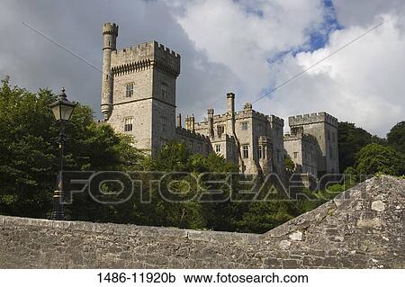 Stock Image - Low angle view of a castle, Lismore Castle, Lismore, County Waterford, Munster Province, Ireland. Fotosearch