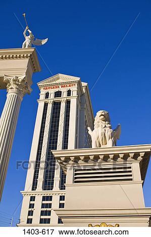 Stock Photo - Low angle view of a hotel, Caesars Palace, Las Vegas, Clark County, Nevada, USA. Fotosearch