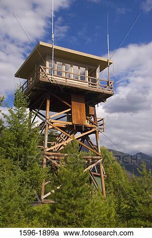 Low angle view of a lookout tower, Cooney Mountain, Flathead National Forest, Montana, USA View Large Photo Image Stock Image - Low angle view of a lookout tower, Cooney Mountain, Flathead National Forest, Montana, USA. Fotosearch