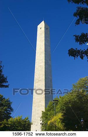 Stock Image - Low angle view of a monument, Freedom Trail, Boston National Historic Park, Boston, Massachusetts, USA. Fotosearch