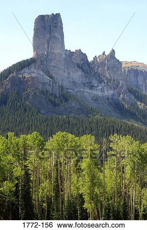 Low angle view of a mountain, Courthouse Mountain, Cimarron, Colorado, USA View Large Photo Image Stock Photograph - Low angle view of a mountain, Courthouse Mountain, Cimarron, Colorado, USA. Fotosearch
