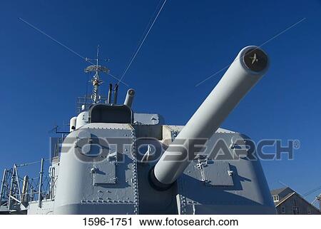 Low angle view of a warship's gun, USS Cassin Young, Charleston Navy Yard, Freedom Trail, Boston National Historic Park, Boston, Massachusetts, USA View Large Photo Image Stock Image - Low angle view of a warship's gun, USS Cassin Young, Charleston Navy Yard, Freedom Trail, Boston National Historic Park, Boston, Massachusetts, USA. Fotosearch