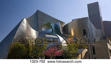 Low angle view of an entertainment building, Walt Disney Concert Hall, City of Los Angeles, Los Angeles County, California, USA View Large Photo Image Stock Image - Low angle view of an entertainment building, Walt Disney Concert Hall, City of Los Angeles, Los Angeles County, California, USA. Fotosearch