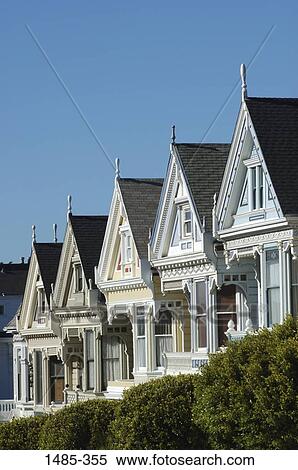Low angle view of houses in a row, San Francisco, California, USA View Large Photo Image Stock Photography - Low angle view of houses in a row, San Francisco, California, USA. Fotosearch